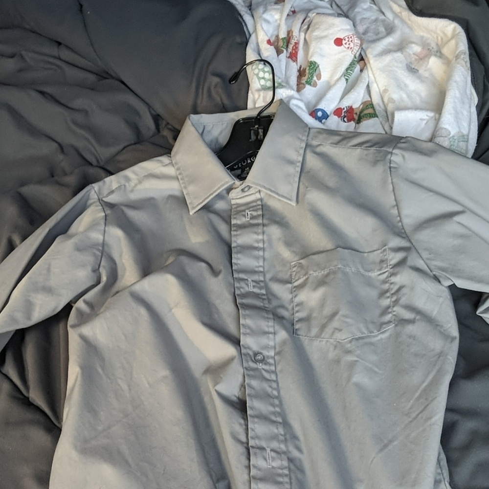 Gray Button Down Shirt